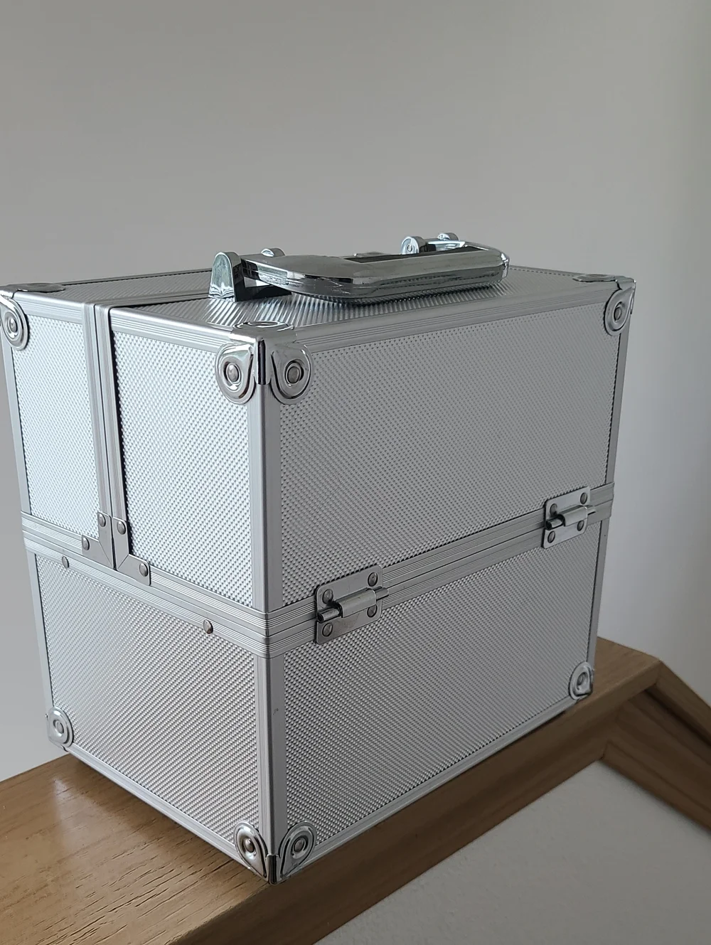 Frenessa Aluminum Cosmetic Storage Case - Silver